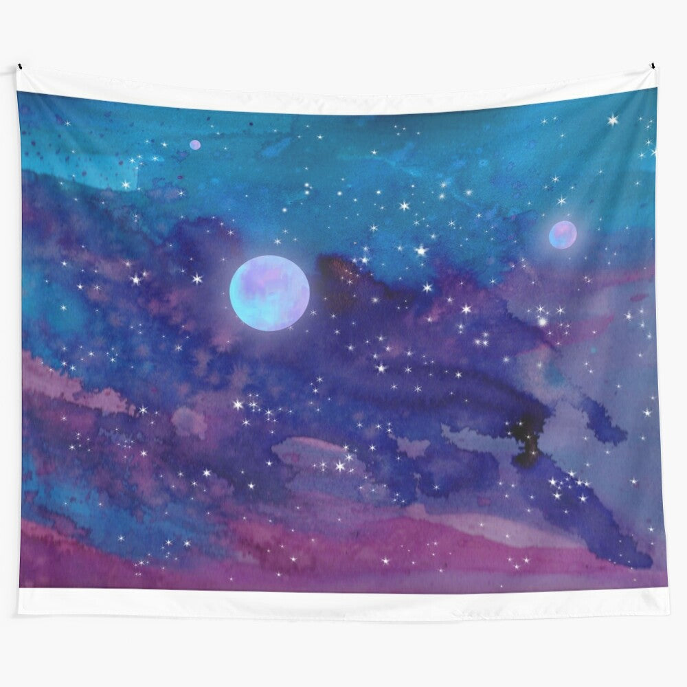 Space tapestry featuring a breathtaking view of the galaxy, nebulae, and stars