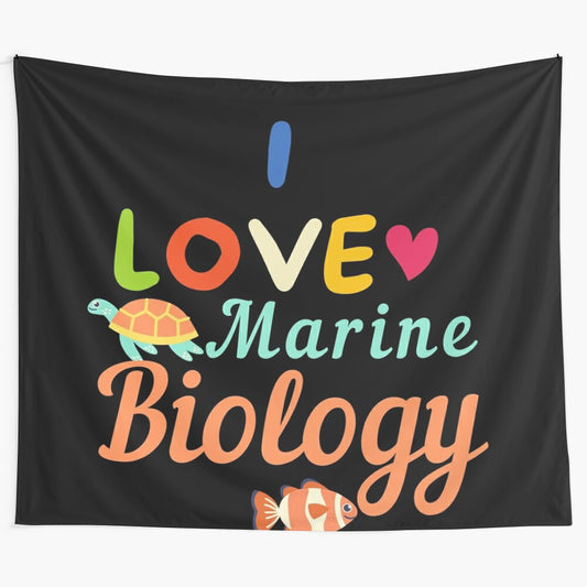 Marine biology-themed educational tapestry