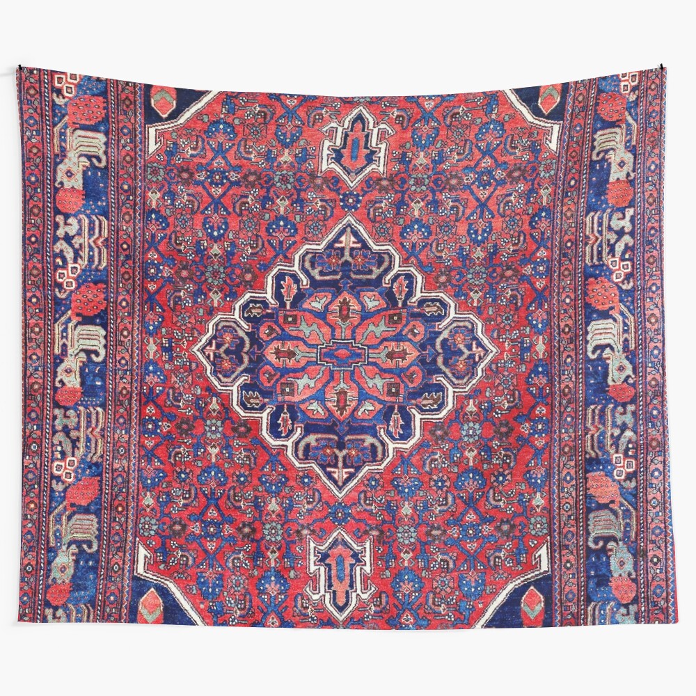 Bijar Kurdish-Inspired Northwest Persian Rug Print Tapestry