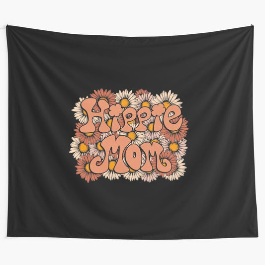 Vibrant hippie mom tapestry with floral and nature-inspired design