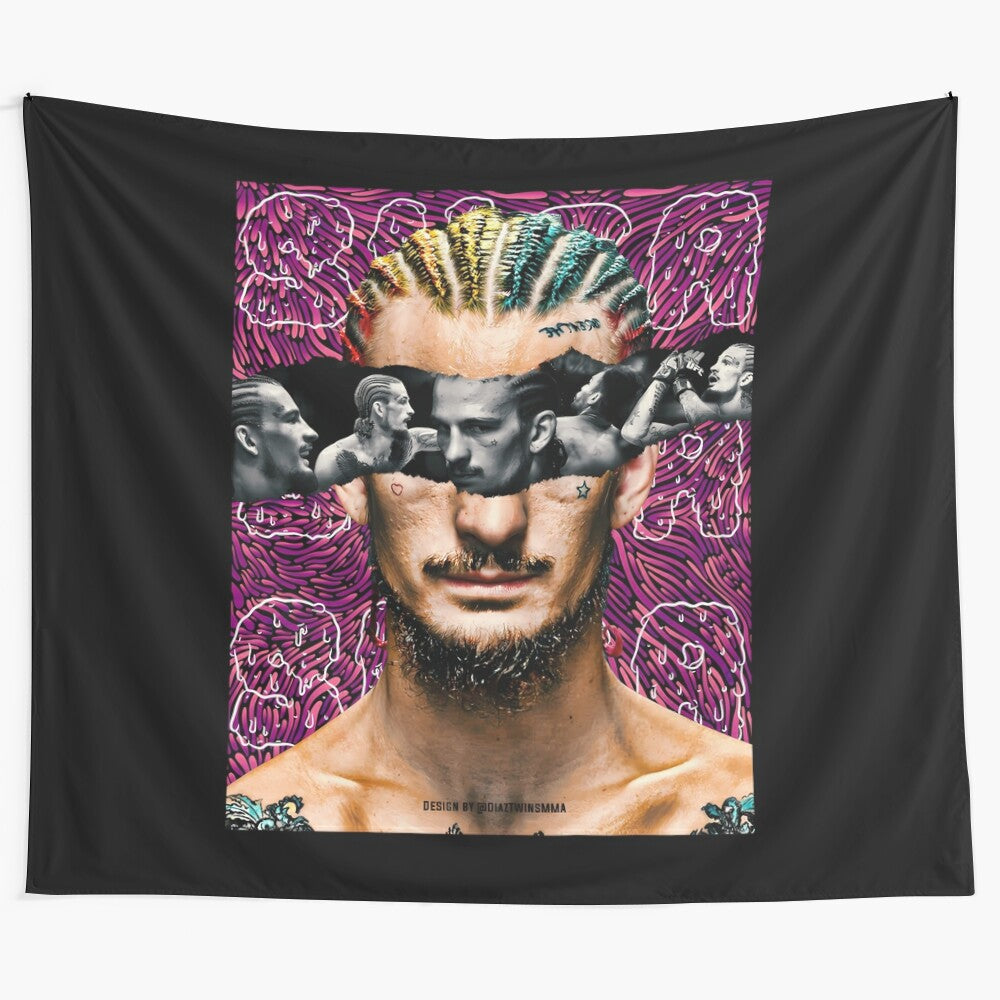 Trippy and abstract Sean Omalley (Suga Sean) UFC 276 tapestry wall art