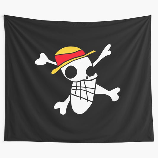 One Piece Luffy Jolly Roger Anime Tapestry Wall Hanging