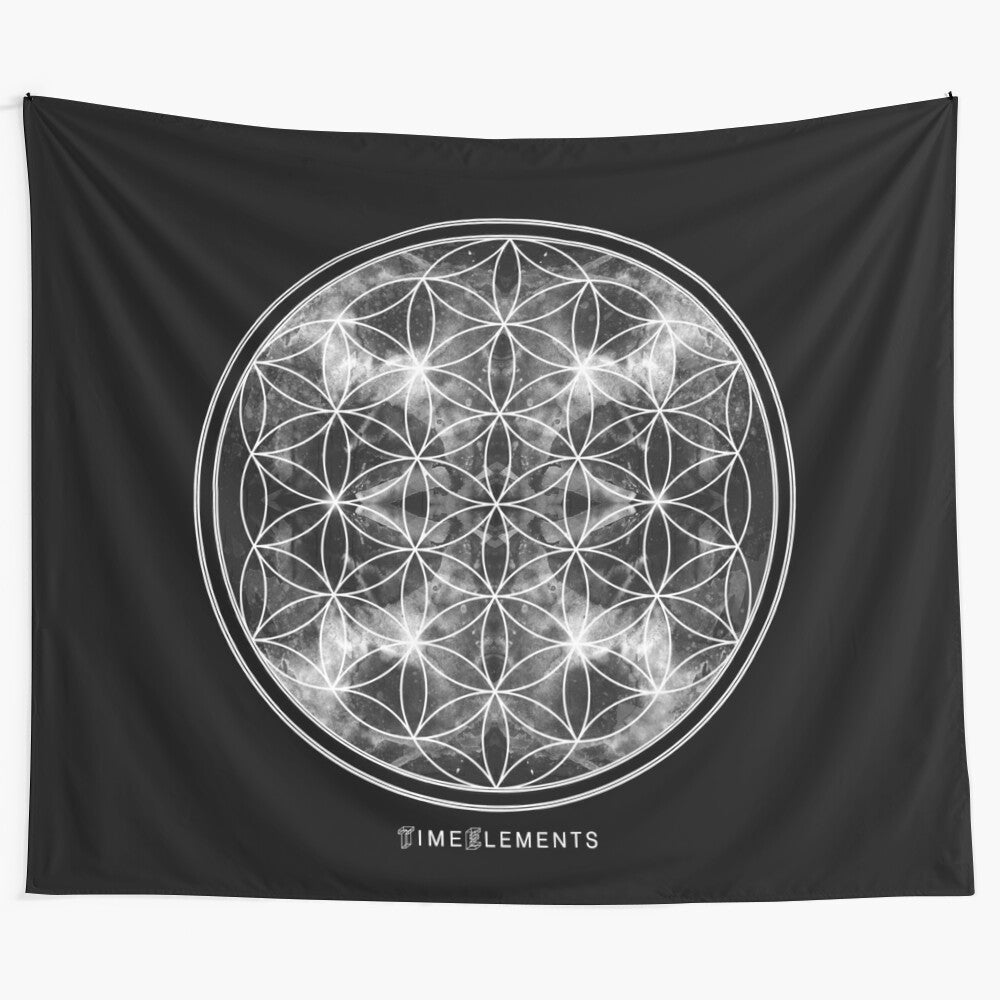 Flower of Life Tapestry - Sacred Geometry Wall Hanging for Meditation and Spiritual Decor