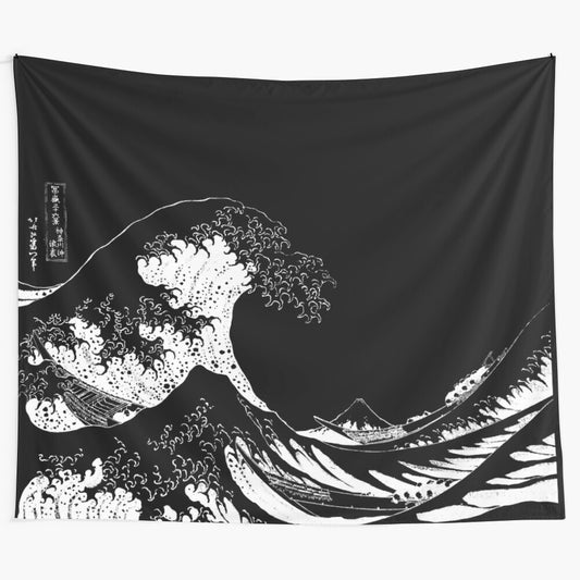 Kanagawa wave art tapestry inspired by Hokusai's 'The Great Wave off Kanagawa'