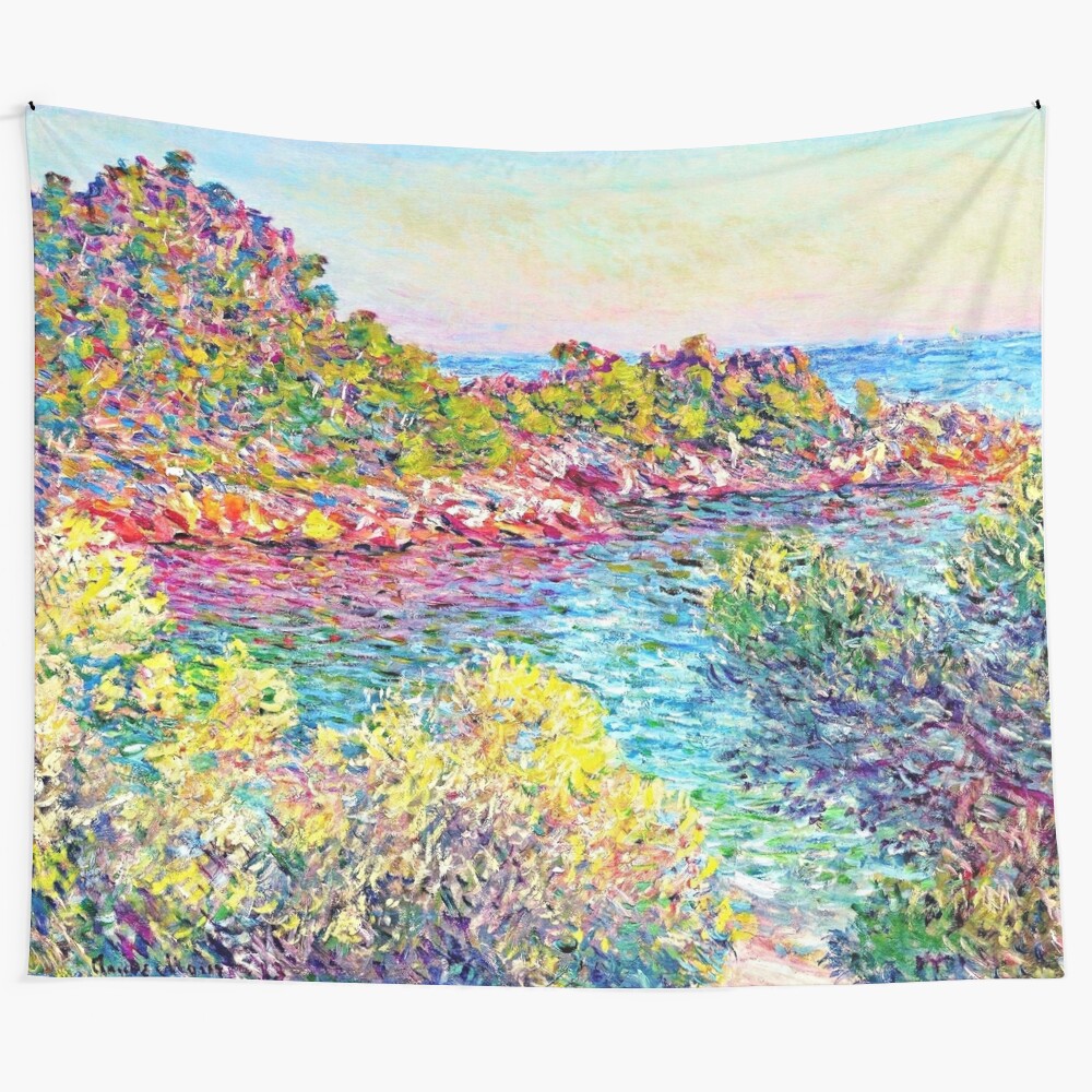 Impressionist landscape tapestry featuring Claude Monet's famous nature scene