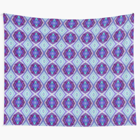 Diamond Nebula Pattern Tapestry Wall Hanging with Cosmic Galaxy Design