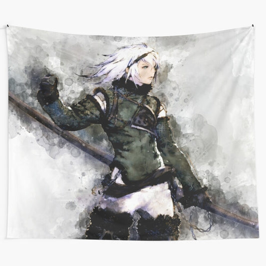 Watercolor Tapestry featuring the protagonist of the NieR Replicant video game