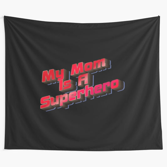 A beautiful tapestry depicting a superhero mom, a thoughtful Mother's Day gift.