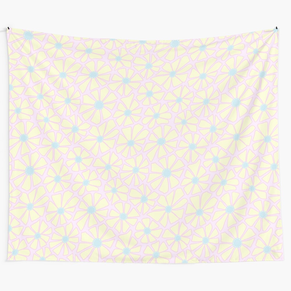 Betsy Floral 2 Tapestry, a beautiful pastel-colored floral pattern for modern home decor