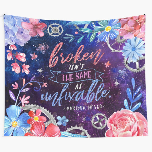 Broken Tapestry with Floral, Galaxy, and Starry Night Designs