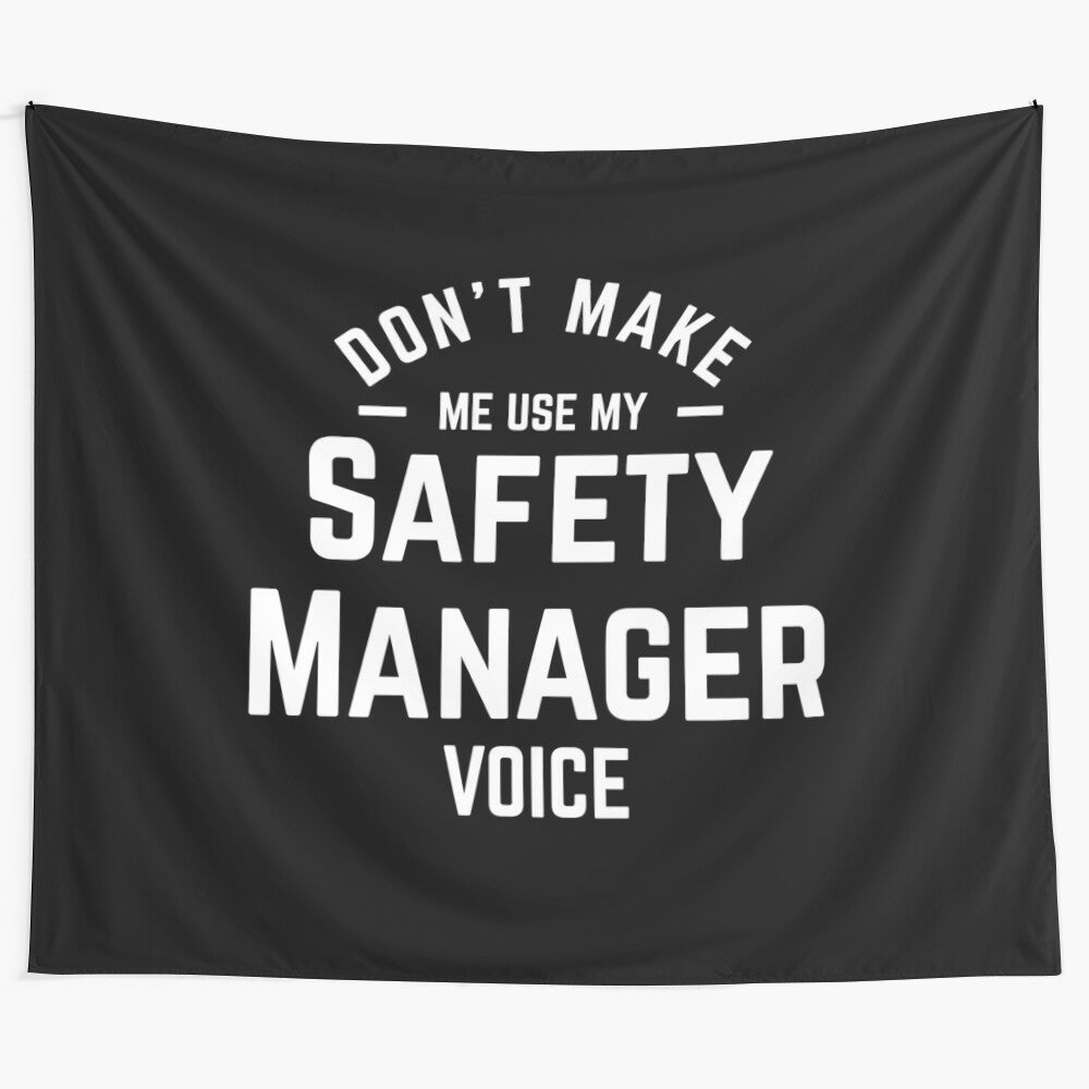 Safety Manager Themed Tapestry with Occupational Title