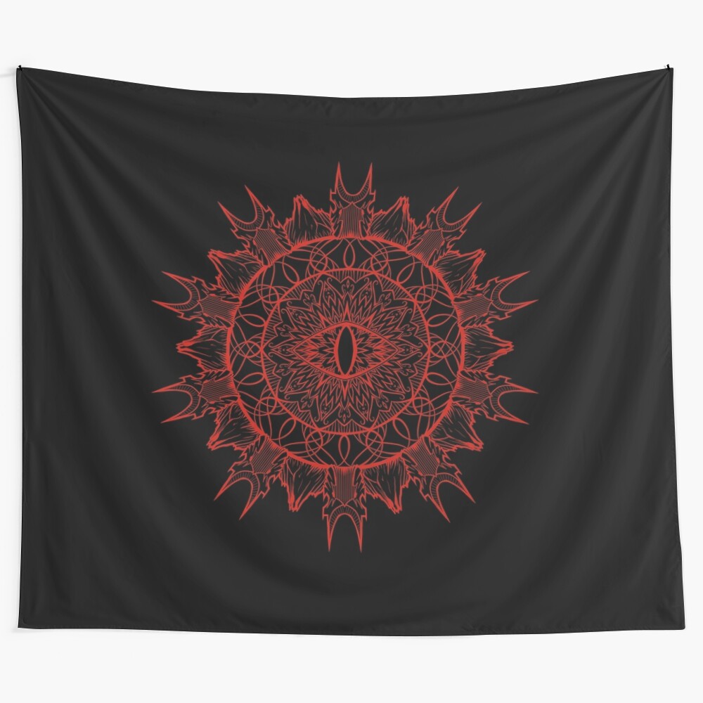 Mandala tapestry inspired by the world of J.R.R. Tolkien's Lord of the Rings