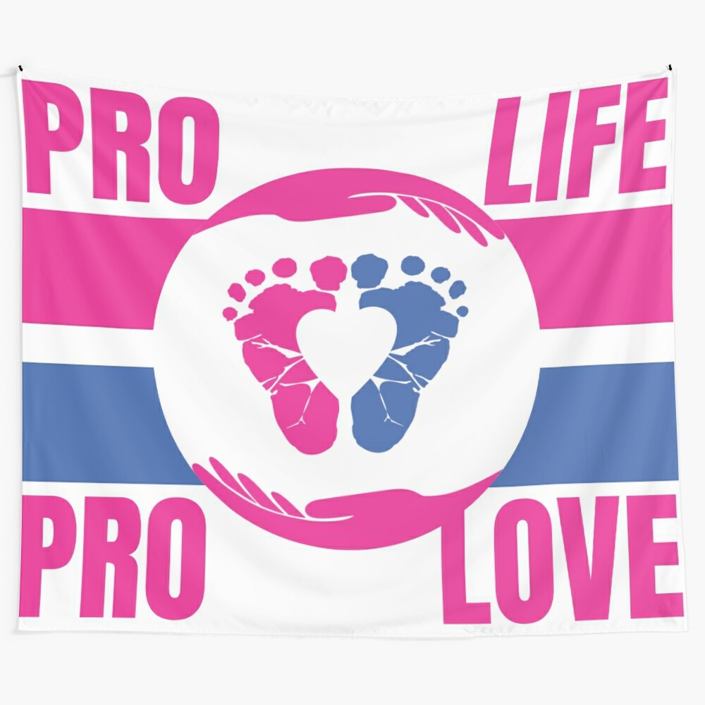 Pro-Life Movement Flag Tapestry