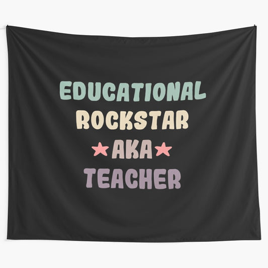 Tapestry celebrating the educational rockstar teacher