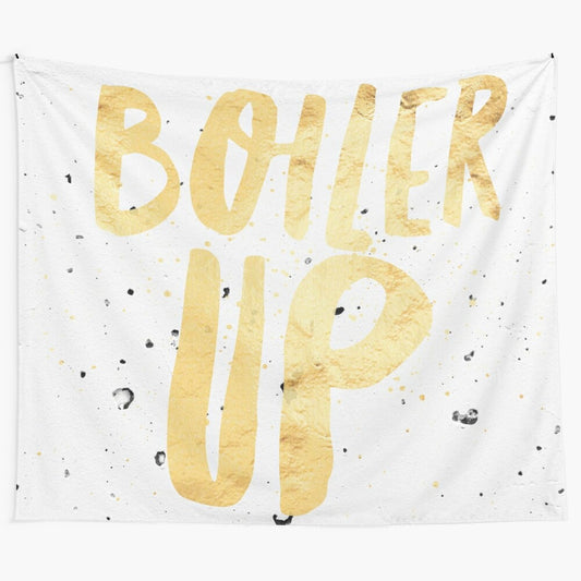 Speckled college tapestry featuring Boiler Up inspired design