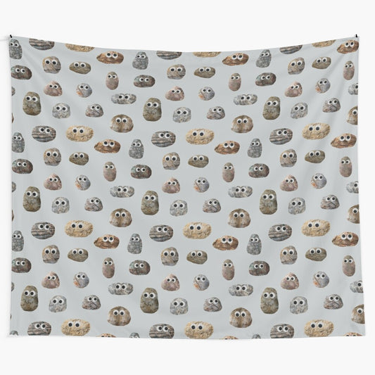 Rocks with Googly Eyes Tapestry featuring funky, decorated stones