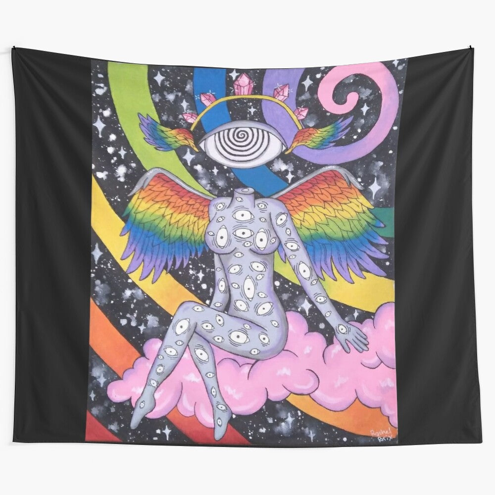 Inspirational "Be Not Afraid" tapestry featuring a celestial, visionary design