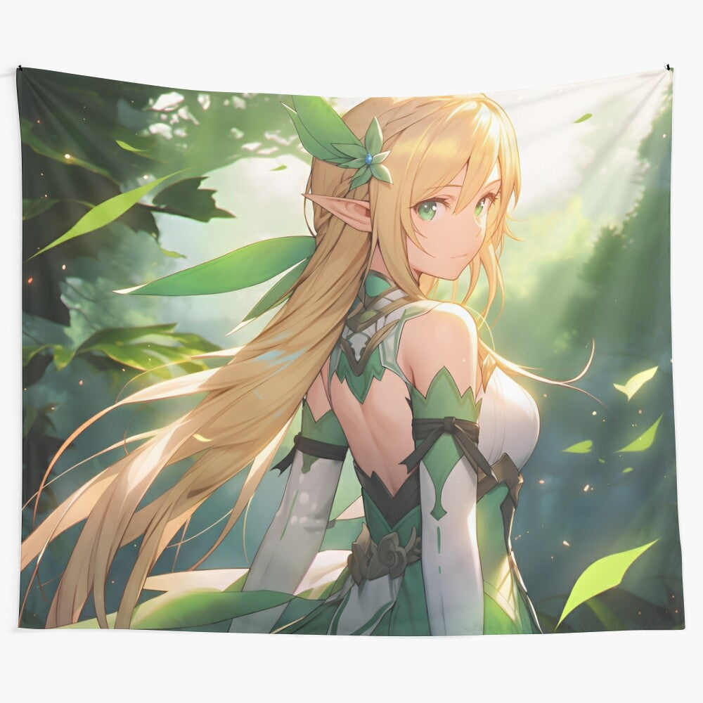 Leafa from Sword Art Online Anime Girl Tapestry Wall Hanging