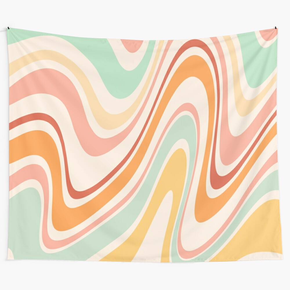 Boho abstract colorful pattern tapestry