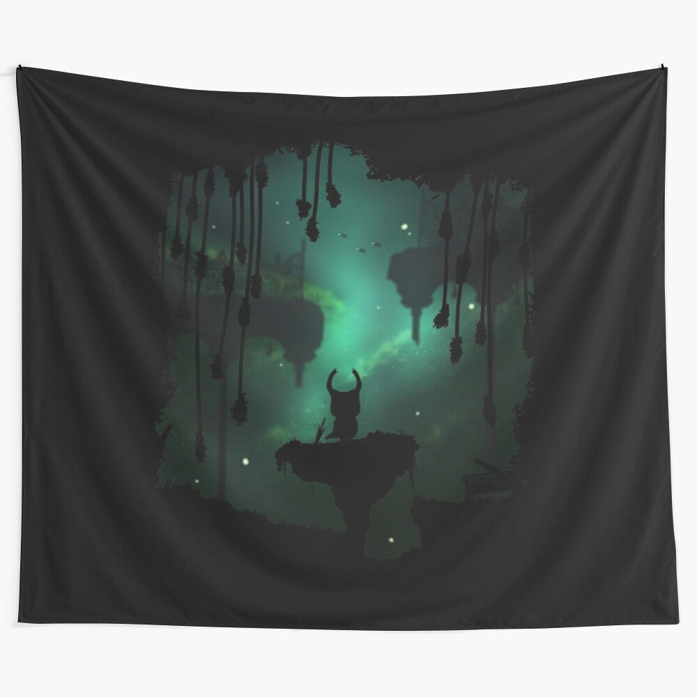 Greenpath Tapestry - Featuring Hollow Knight-Inspired Imagery and Nature Motifs