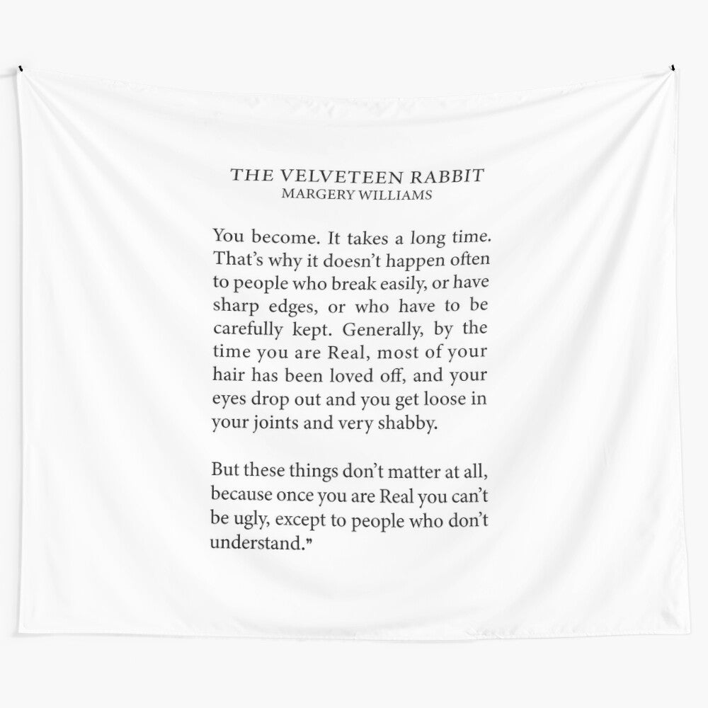 The Velveteen Rabbit literary quote wall art