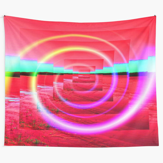 Vibrant abstract pattern tapestry for modern home decor