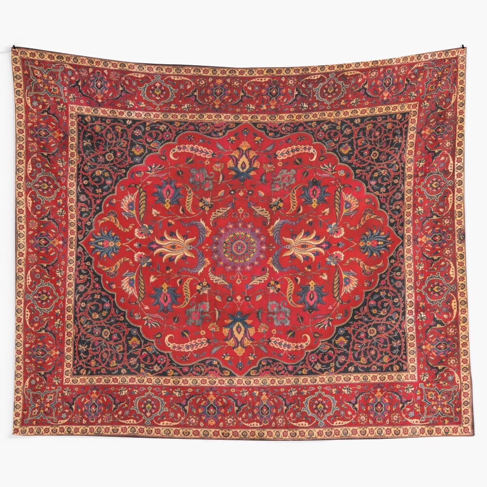 Red Persian rug tapestry