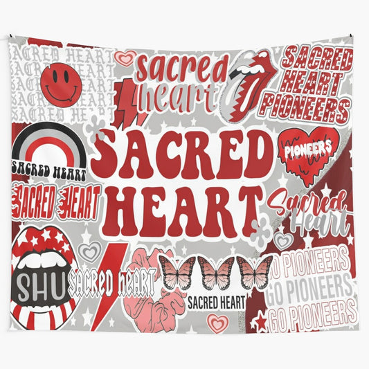 Stylish Sacred Heart College Collage Tapestry