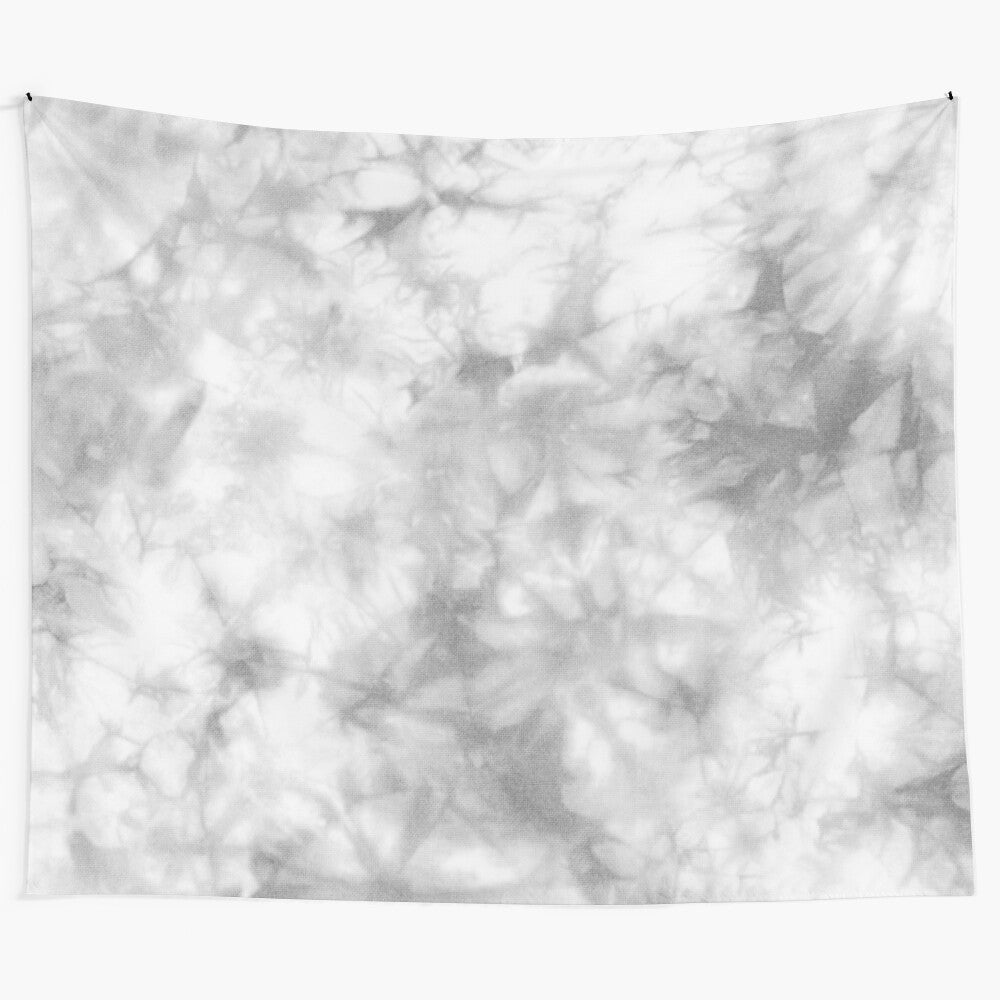 Boho tie dye patterned grey tapestry