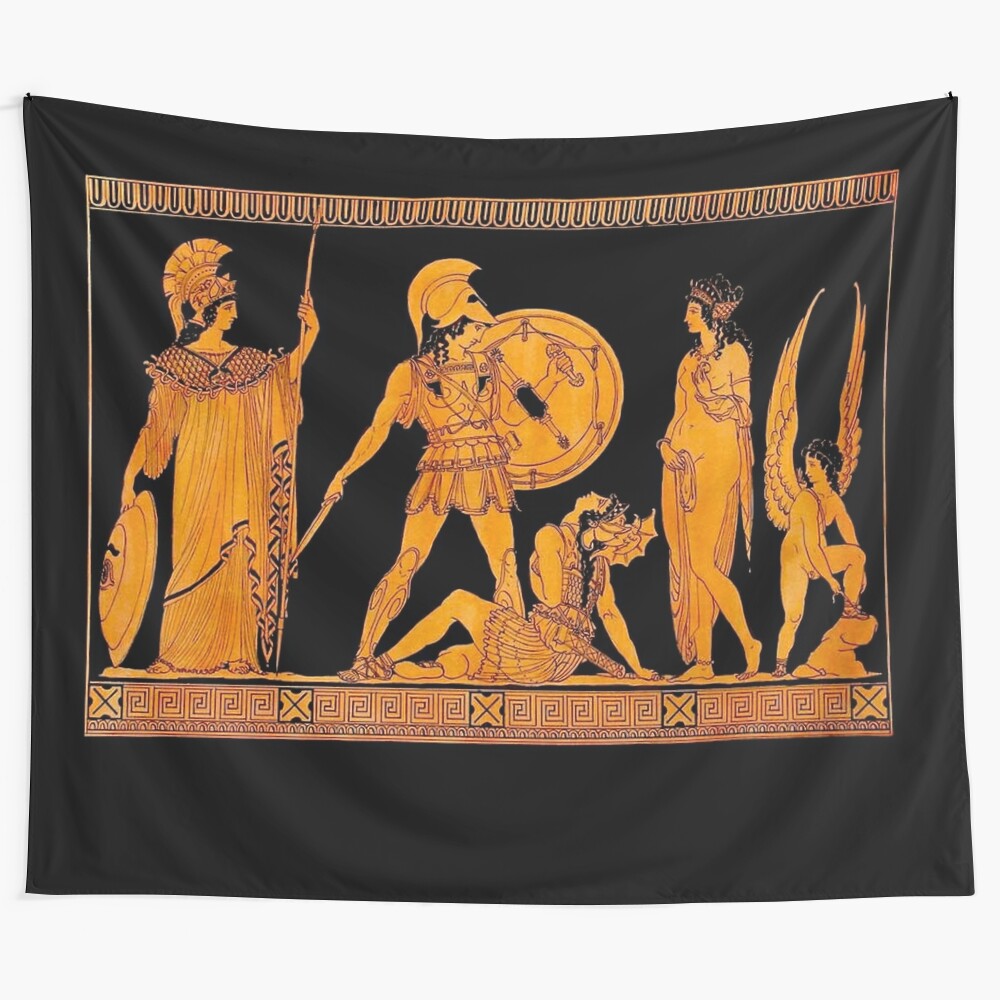 Frieze print tapestry depicting ancient Greek gods and goddesses