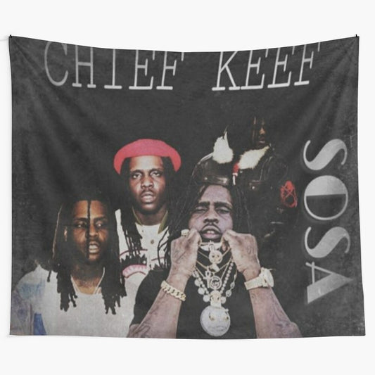 Chief Keef inspired tapestry with Chicago rapper design