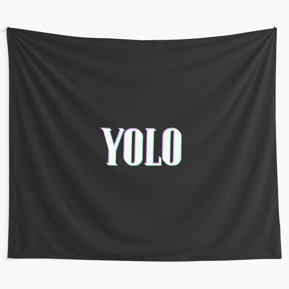 YOLO Tapestry - Motivational Typography Wall Art