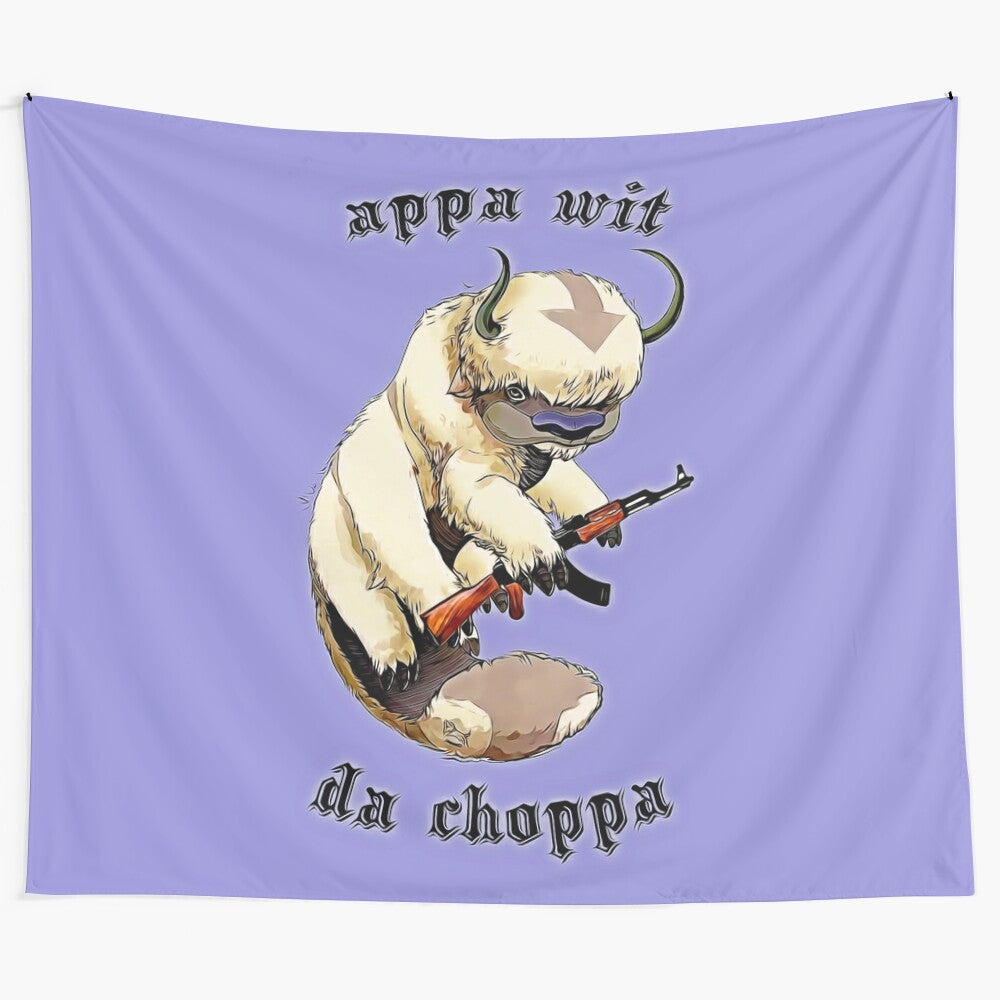 Avatar the Last Airbender Appa Tapestry with a Flying Bison Design