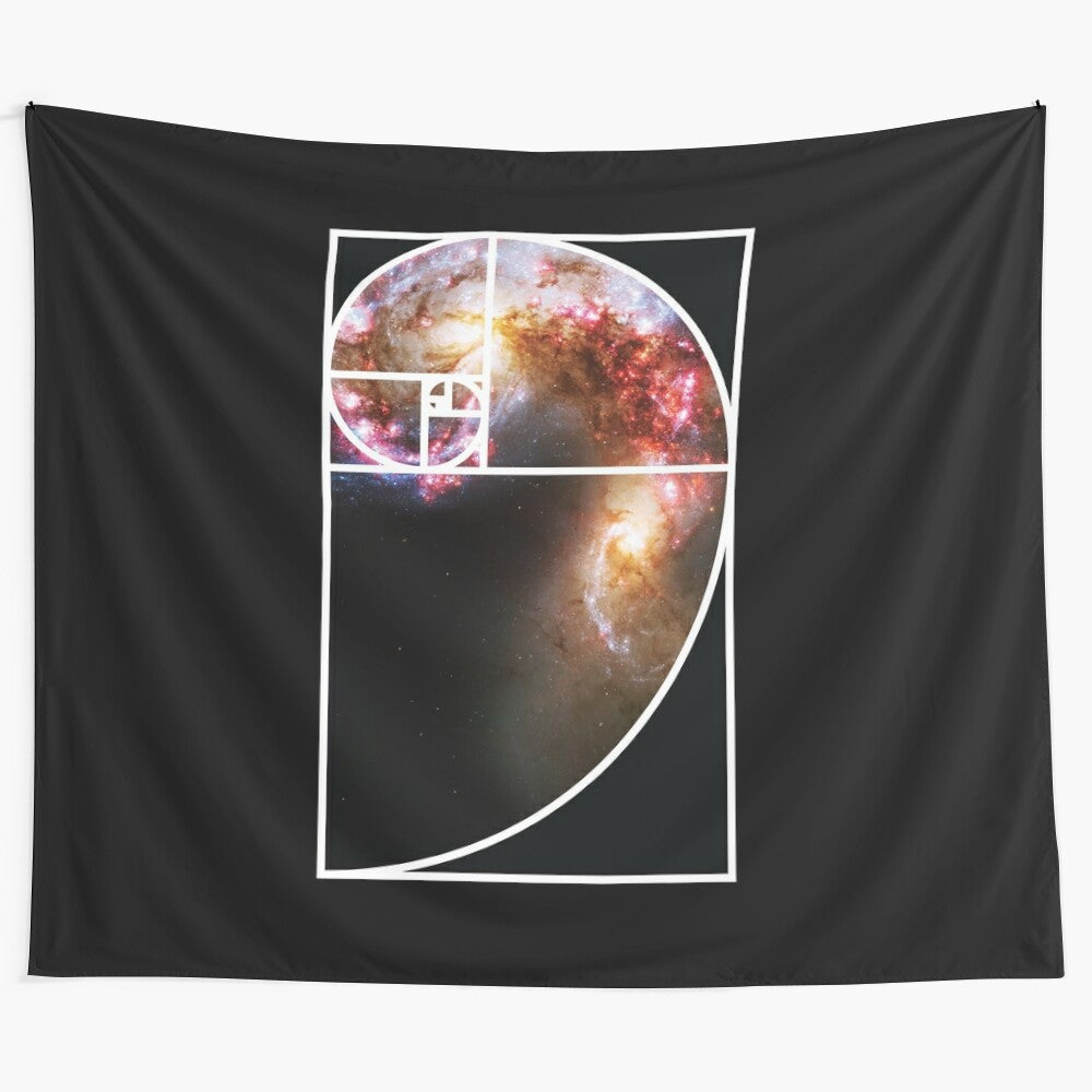 Fibonacci Spiral Galaxy Tapestry