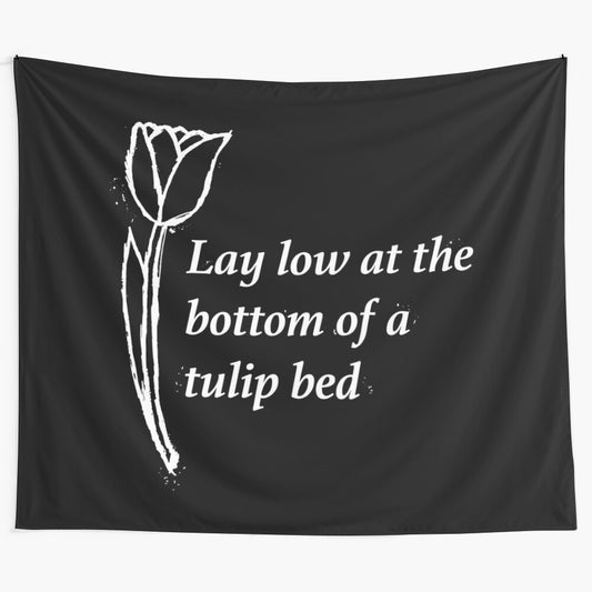 Vibrant tulip tapestry featuring G59 and Buffet Boys inspired design