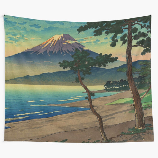 Shinehi at the Magic Hour - Captivating nature landscape tapestry featuring forest, mountains, and sunset