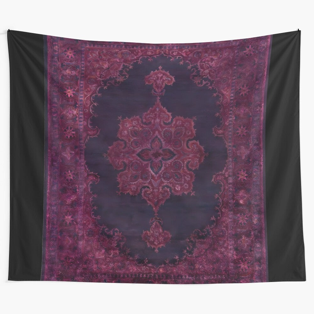 Colorful Vintage-Inspired Oriental Rug Tapestry