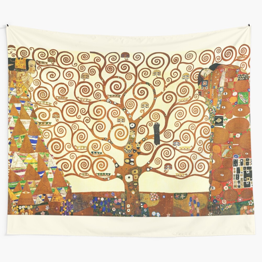 High Definition Tapestry of Gustav Klimt's Masterpiece The Tree of Life