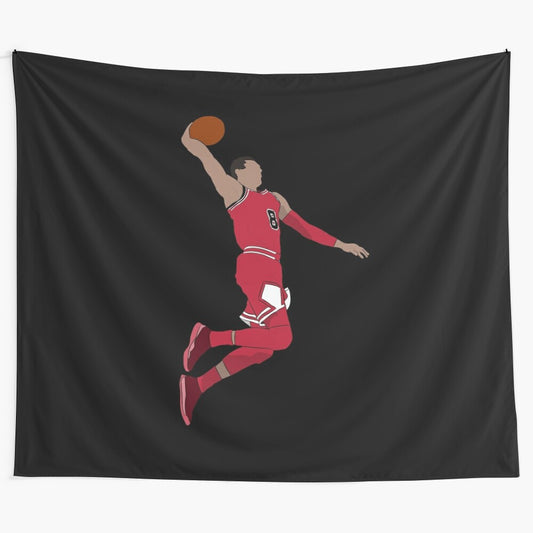 Zach LaVine Tapestry - Vintage Basketball Art featuring Zach LaVine