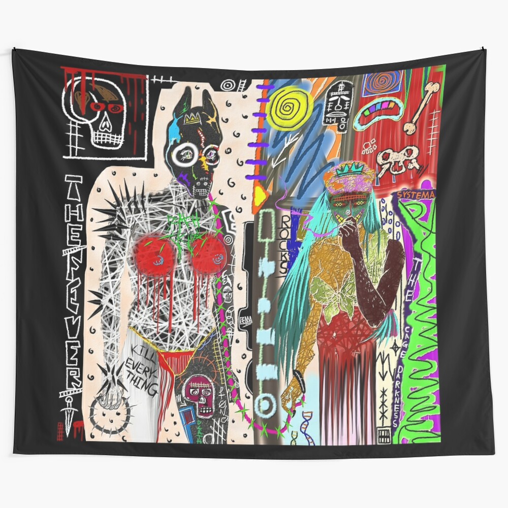 Tapestry inspired by Death Grips' "The Money Store" Trash Catalog album cover