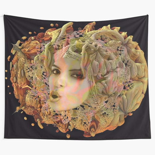 Organic Planet Tapestry featuring mesmerizing nature-inspired psychedelic artwork