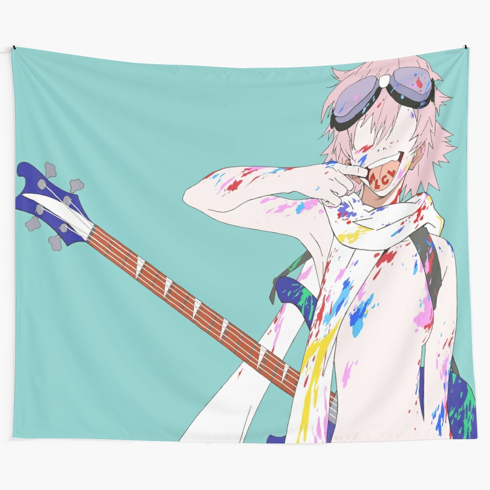 Minimalist FLCL tapestry featuring Haruko Haruhara