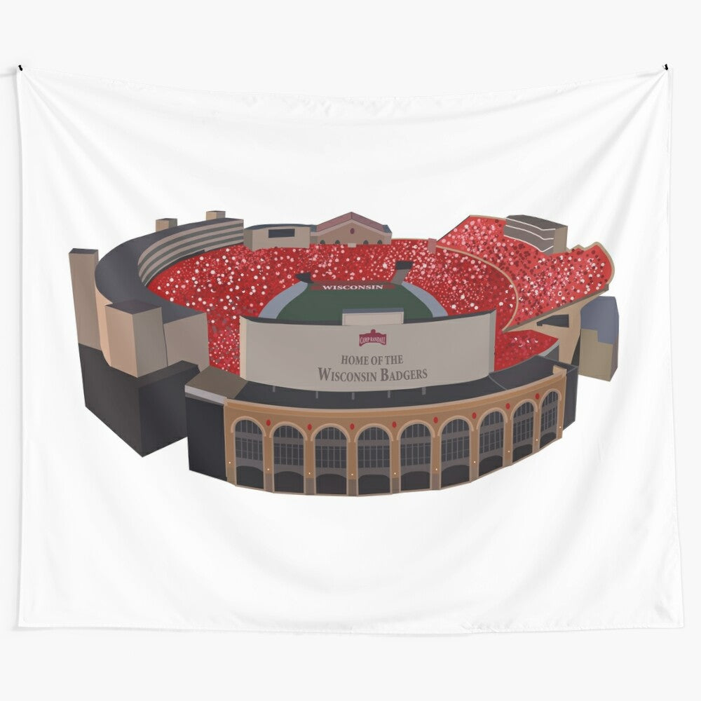 Camp Randall Tapestry featuring the University of Wisconsin Badgers football stadium