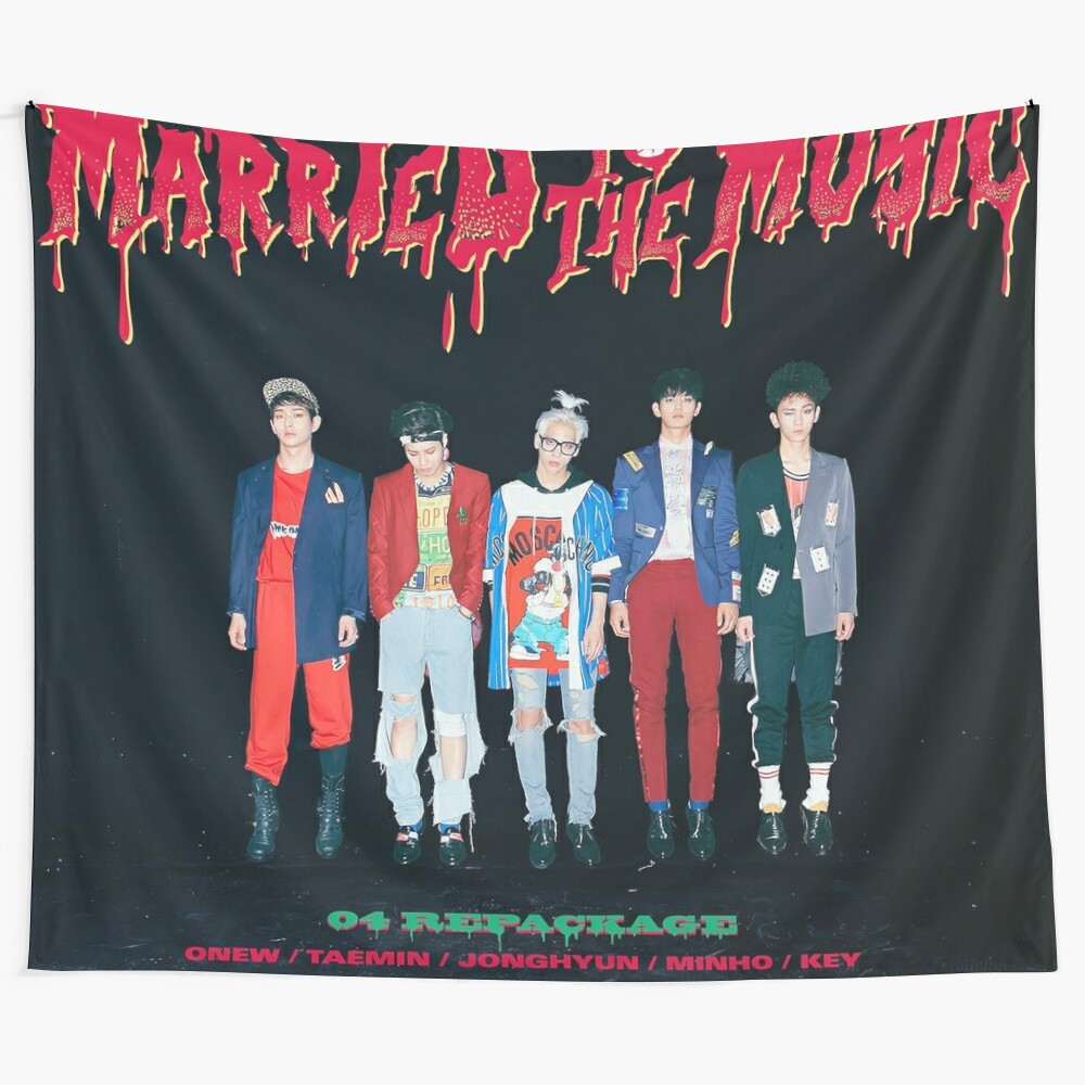 Shinee Music Tapestry - Vibrant Kpop Artwork