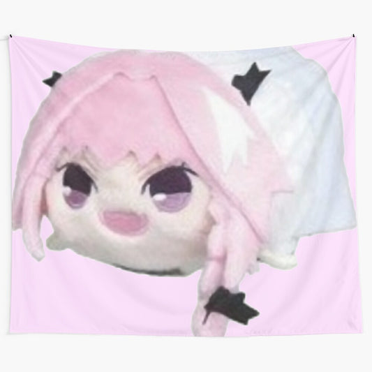 Astolfo-inspired plush figurine with pink and cute design