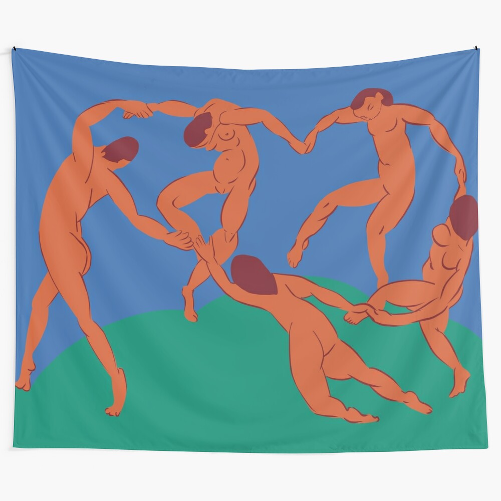 Matisse-inspired abstract artwork depicting dancers in minimal, geometric style