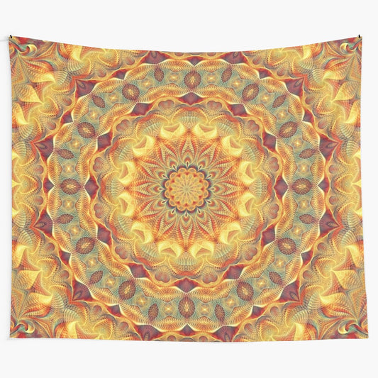 Flower of Life Mandala Tapestry - Colorful Sacred Geometry Wall Art