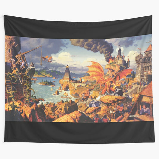 Ultima Online fantasy-themed tapestry wall art in 8K resolution