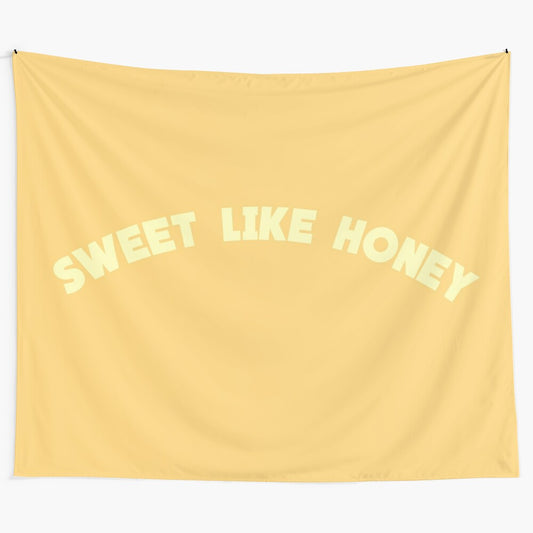 Decorative "Sweet Like Honey" inspirational typography tapestry wall hanging