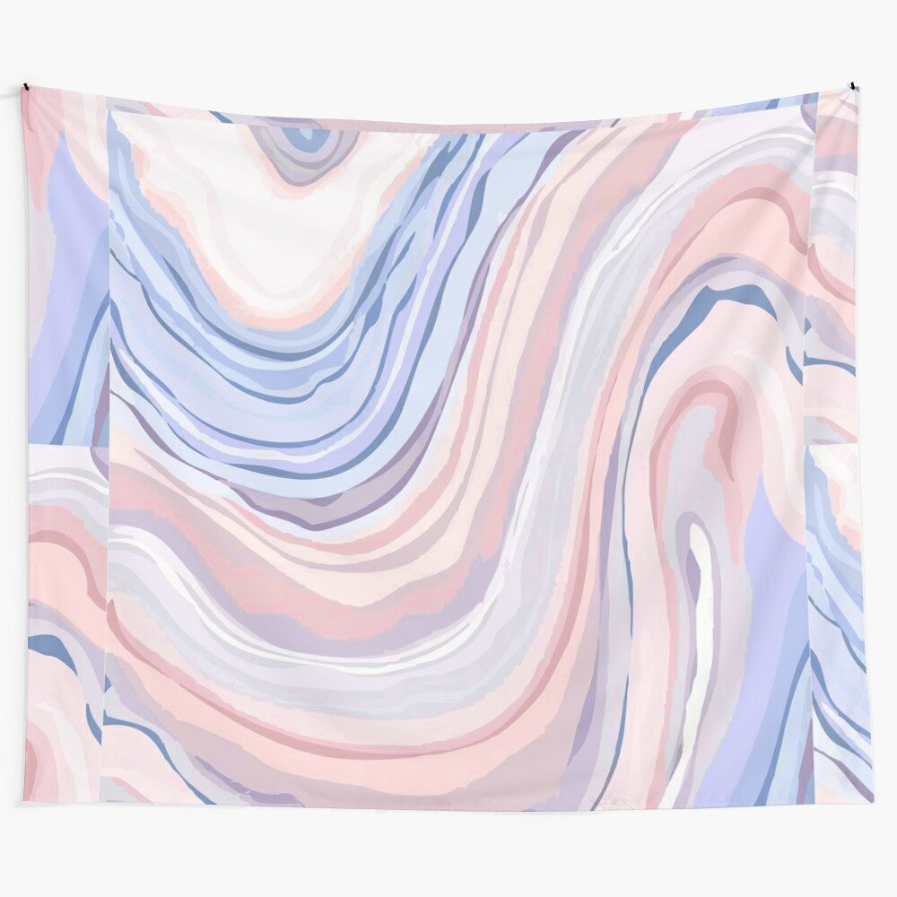 Pastel Marble Tapestry - Handmade Abstract Wall Art Decor